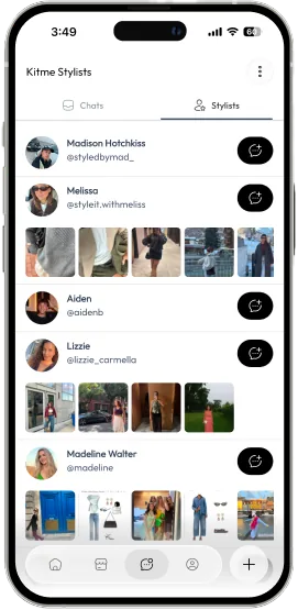 Kitme stylist chat screen